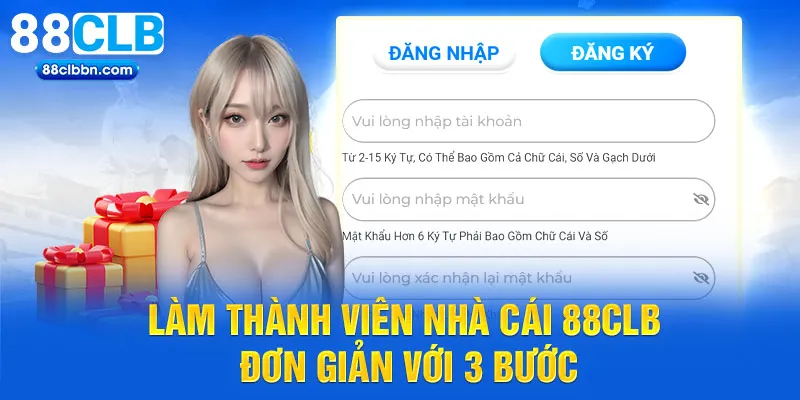 Làm thành viên nhà cái 88CLB đơn giản với 3 bước